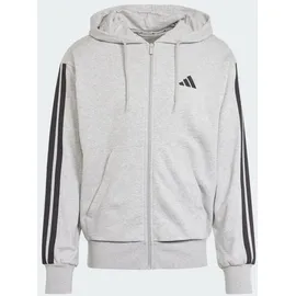 adidas Essentials 3-Streifen French Terry Sweatjacke Herren Medium Grey Heather/Black 3XL