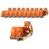 Baumarktplus 10x Profi Ratschen Spanngurt Spanngurte Zurrgurt 2-tlg 8m 4t 4to 4000kg TÜV/G...
