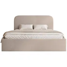 Selsey Polsterbett 140x200 mit Bettkasten, Chenille, beige -