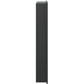 vidaXL Duschnische Mattschwarz 32x62x9 cm Edelstahl