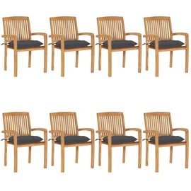 vidaXL Gartenstuhl 59,9 x 96,1 x 27,8 cm braun 8 St.