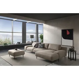 Designwerk Eckcouch Leder 3-Sitzer Beige