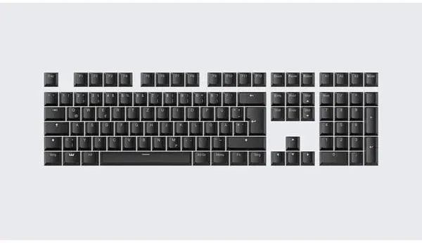 PBT ISO Keycaps - Just Black - Keycaps - Deutsch - Schwarz