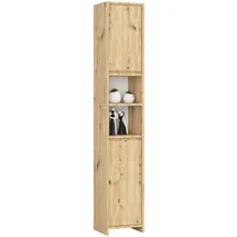 Akord Badezimmersäule 32 x 28 x 180 cm Braun Holzwerkstoff