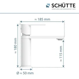 Schütte Manhattan Waschtischarmatur Weiß Matt