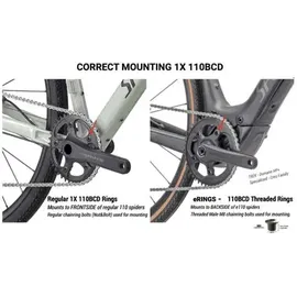 Praxis E-bike 110 Bcd Kettenblatt Schwarz 44t