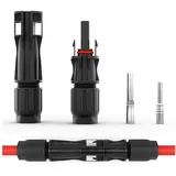HB-DIGITAL Solar Stecker für PV Kabel 10mm2 Solarsteckverbinder 1500V IP68 Solarkabel, Solarstecker, Stabil, Witterungs- und UV-Beständig schwarz