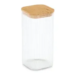 Zeller Vorratsglas aus Glas mit Bambusdeckel, luftdicht 19669 , Volumen: 1500 ml