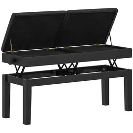 Homcom Klavierbank Klavierhocker mit Stauraum Pianobank bis 220 KG Kunstleder