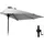 PROGARDEN Sonnenschirm 320 x 250 cm hellgrau halbrund