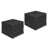 WPC-Terrassenplatten mit Holzlook - Komposit-Balkonplatten - antislip - einfache Montage - 30 x 30 cm.