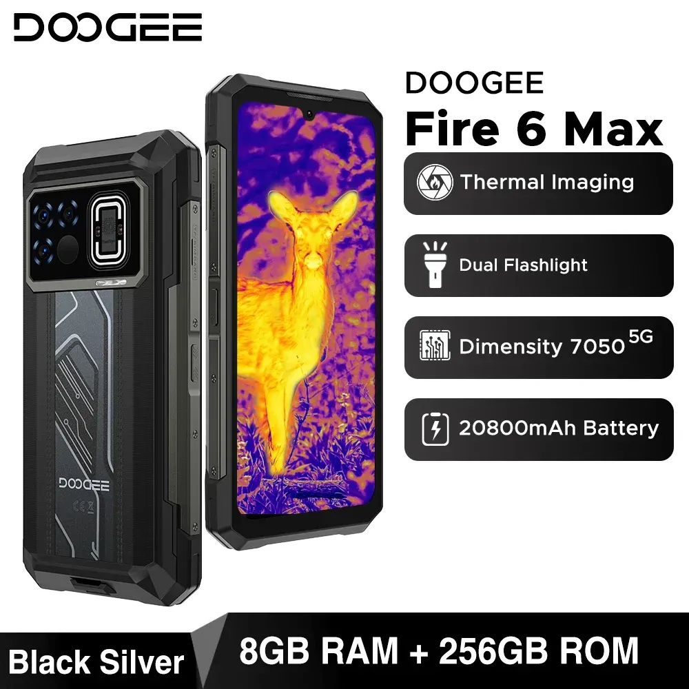 Doogee Feuer 6 max 20800mah große Batterie Wärme bild 5g robuste Telefon Dimension 6,72 Taschenlampe ai Smartphone nfc