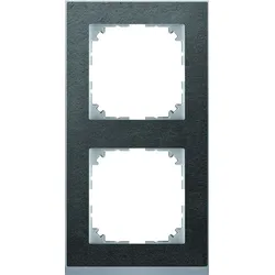 Merten Rahmen 2-fach schief-alu mit Stein M-Pure Decor MEG4020-3669 für GEB-K
