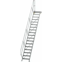 MUNK Aluminium-Treppe Plattform 45° 18 Stufen