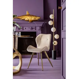 Kare 2er-Set KARE DESIGN Stuhl Viva Stoff Beige Creme