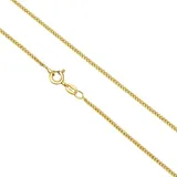 VIVANCE Collierkettchen 925 Sterling Silber vergoldet Panzerkette gelb