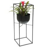 DanDiBo Ambiente DanDiBo Blumenhocker Metall Schwarz Eckig 82 cm Blumenständer 438 Blumensäule Modern Pflanzenständer Pflanzenhocker