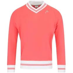 Head Pullover V-Neck Sweater (retro Design) korallrot Herren