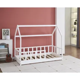 Habitat et Jardin Kinderbett Charlotte 80 x 160 cm Holz matt weiß