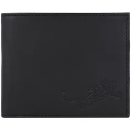 Oxmox Geldbörse Leather RFID Protect Lizard Unisex schwarz