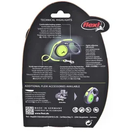 flexi New Neon neon grün Gurt 5 m
