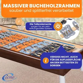 Coemo Tellerlattenrost CubiFlex 140 x 200 cm 7-Zonen starr Tellerrahmen zur Selbstmontage