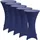 Beautissu Stehtischhusse Blau, 5er Set