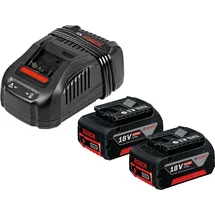 Bosch Akku-Starter-Set GBA 18 Volt 2x 4,0 Ah