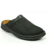 Josef Seibel Schuhe Herren Pantoletten Leder Clogs Max Fettnubuk schwarz, Schuhgröße:47 - Schwarz - 47