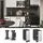 Vicco Apothekerschrank R-Line, 30 cm , AP Eiche Weiß/Anthrazit - Weiß,