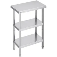 Vevor Arbeitstisch Edelstahl 356 x 610 x 864 mm Silber