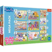 Trefl Peppa Pig, 10 in 1 Puzzle (Kinderpuzzle)