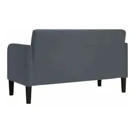 vidaXL Zweisitzer-Sofa Dunkelgrau 109 cm Samt