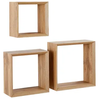 Carryhome Wandregal-3er-Set KIM - B/H/T ca. 28,00x28,00x11,80