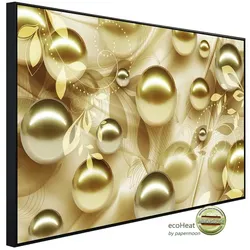 papermoon Infrarotheizung »EcoHeat - Goldene Kugeln«, Matt-Effekt - bunt