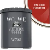 WO-WE Bodenversiegelung Betonfarbe Bodenfarbe Bodenbeschichtung W700, 1-10L, Seidenglänzend rot