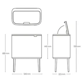Brabantia Bo Touch Bin 33 l soft beige