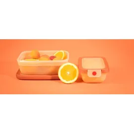 Emsa Frischhaltedose rechteckig orange 11,71 x 17,63 x 17,49 cm 0,5 l 3-teiliges Set