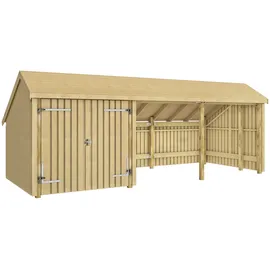 Plus Multi Gartenhaus 2,48 x 6,35 m Beige