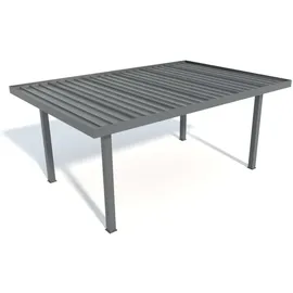 wismar nfi Carport Style 5,00 x 7,00 m grau inkl. Regenrinne