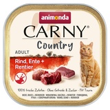 Carny Country Katzenfutter nass Rind + Ente (32 x 100g), Katzen Nassfutter von animonda ohne Getreide und Zucker, mit frischen fleischlichen Zutaten