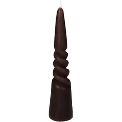 Kerze TWISTED CONE braun
