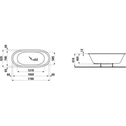 Laufen Badewanne „Ilbagnoalessi“ oval 1780 × 820 mm