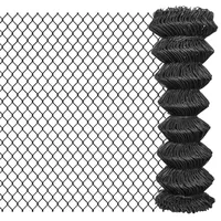 vidaXL Maschendrahtzaun 15 x 1,25 m Stahl Grau