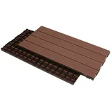 Ambia Garden Terrassenfliese, Braun, Kunststoff, 30x2x60 cm, Fsc, Bsci, DIN EN ISO 14001, DIN EN ISO 9001, witterungsbeständig, riss- und splitterfrei, Gartenzubehör, Terrassen- & Balkonböden, Terrassenfliesen