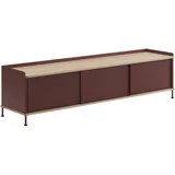 Muuto Enfold Sideboard, 186 x 48 cm, eiche / deep red