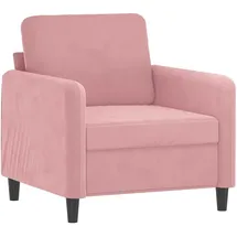 vidaXL Sessel 60 x 77 x 50 cm Rosa Samt