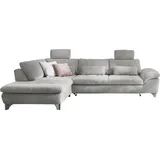 die planbar Eckcouch Polyester 3-Sitzer Grau