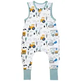 TupTam Baby Schlafsack TupTam Baustelle Bagger Traktor Raupe Light Petrol/Yellow 68/74