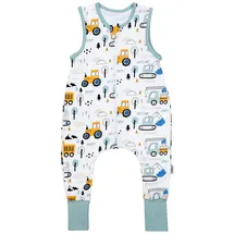 TupTam Baby Schlafsack TupTam Baustelle Bagger Traktor Raupe Light Petrol/Yellow 68/74